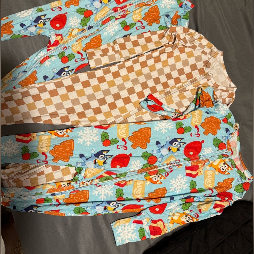 Kids Fun Penguin and Checkered Pajama Set